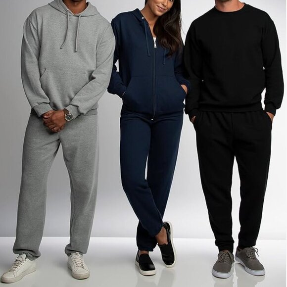 Fruit of the Loom Mens Eversoft Fleece Sweatpants Red 2XL - Picture 4 of 8